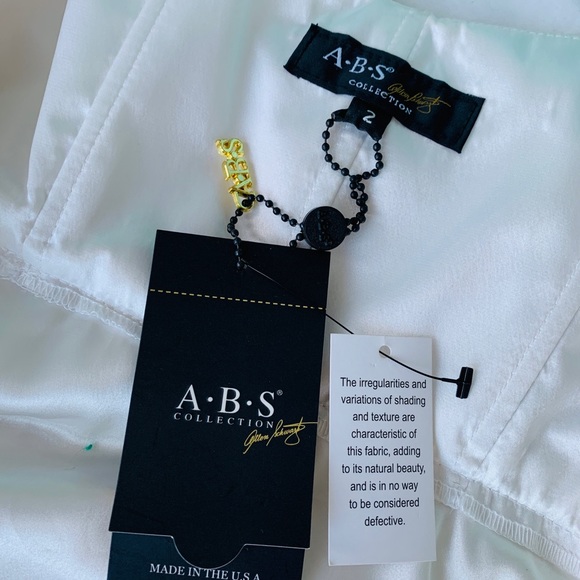 SOLD*White Cocktail Dress NWT ABS - Picture 6 of 10